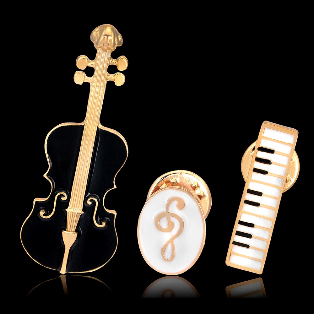 Set Musical Instruments Brooches - Broschenset Anstecknadel Violine - Image 2